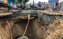 Lại xuất hiện hố sụt sâu 8m có thể 'nuốt chửng' xe tải trên đường Phan Văn Trị