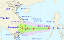 Ngày mai 9-11, áp thấp nhiệt đới có thể mạnh lên thành bão