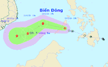 Sáng sớm 20-12, áp thấp nhiệt đới vào Biển Đông, có thể mạnh lên thành cơn bão 14