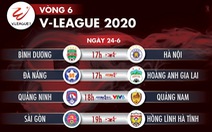 Lịch trực tiếp V-League 2020 ngày 24-6: Quang Hải so tài Tiến Linh