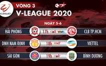 Lịch trực tiếp V-League 2020 ngày 5-6: CLB TP.HCM và Viettel xuất trận