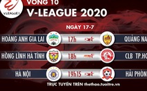 Lịch trực tiếp vòng 10 V-League 2020 ngày 17-7: 'Nóng' trận Hà Nội gặp Hải Phòng