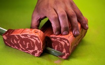 Miếng thịt bò chay giống hệt như thật được làm từ công nghệ in 3D