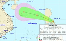 Xuất hiện vùng áp thấp gần Biển Đông