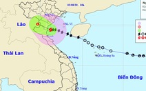 Bão đang ven bờ Thái Bình - Nghệ An, gió giật cấp 10