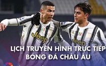 Lịch trực tiếp bóng đá châu Âu 10-1: Tâm điểm Juventus