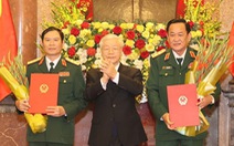 Thăng quân hàm thượng tướng cho 2 thứ trưởng Bộ Quốc phòng