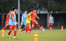 U23 Việt Nam tập bài chiến thuật cho trận giao hữu với U23 Kyrgyzstan tối nay