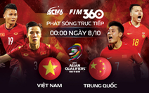 SCTV6 phát sóng trực tiếp trận Trung Quốc - Việt Nam thuộc Vòng loại 3 World Cup