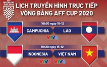 Lịch trực tiếp AFF Cup 2020: Indonesia - Việt Nam