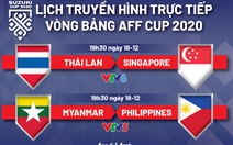 Lịch trực tiếp AFF Suzuki Cup 2020: Thái Lan - Singapore