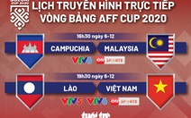 Lịch trực tiếp AFF Cup 2020: Lào - Việt Nam, Campuchia - Malaysia
