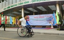Lực sĩ khuyết tật Lê Văn Công 'chạy bộ' hưởng ứng Ngày chạy Olympic vì sức khỏe toàn dân
