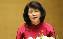 Trình Quốc hội miễn nhiệm Phó chủ tịch nước Đặng Thị Ngọc Thịnh