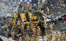 Tòa nhà đổ sập lên xe buýt ở Hàn Quốc, 9 người chết