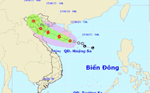 Dự báo bão giật cấp 10 có thể vào Vịnh Bắc Bộ rạng sáng mai 13-6