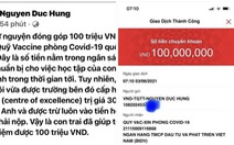 Con được học bổng, bố chuyển 100 triệu góp Quỹ vắc xin phòng dịch COVID-19