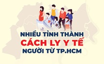 Infographic những tỉnh thành cách ly y tế người từ TP.HCM