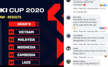 Cổ động viên đối thủ tuyên bố sẽ 'hạ bệ' Việt Nam ở AFF Cup 2020