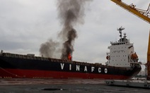 Cháy container trong hầm tàu Morning Vinafco ở cảng Bến Nghé