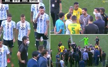 Đá 7 phút, Messi và cầu thủ Argentina ngừng thi đấu để phản đối cảnh sát Brazil