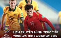 Lịch trực tiếp vòng loại World Cup 2022: Tuyển Việt Nam đối đầu chủ nhà Úc