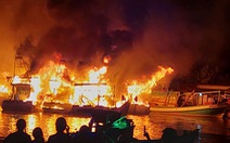 Vụ hỏa hoạn ở cảng Ba Hòn: ít nhất 11 chiếc tàu cá bị đốt cháy