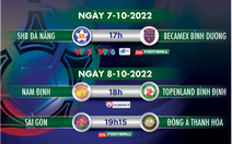 Lịch trực tiếp vòng 18 V-League 2022: HAGL - TP.HCM, Đà Nẵng - Bình Dương