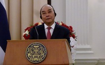 Chủ tịch nước Nguyễn Xuân Phúc trả lời báo chí tại Bangkok