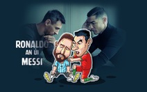 Ronaldo an ủi Messi sau trận thua choáng váng
