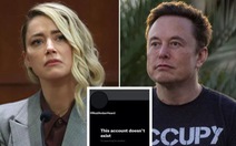 Elon Musk vừa mua Twitter, tài khoản Amber Heard đã 'bay màu'