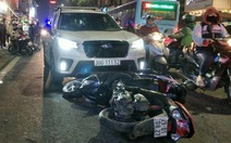 Tài xế ô tô 'quét' 10 xe máy trên phố Bạch Mai có nồng độ cồn vượt mức kịch khung