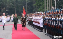 Nữ bộ trưởng Bộ Quốc phòng Czech thăm Việt Nam, Đại tướng Phan Văn Giang chủ trì lễ đón