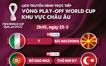 Lịch trực tiếp bán kết play-off tranh vé dự World Cup 2022 khu vực châu Âu