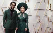 Diễn viên Kelly Marie Trần mặc áo dài Việt Nam trên thảm đỏ Oscar