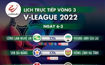 Lịch trực tiếp vòng 3 V-League 2022: HAGL gặp SLNA, CLB TP.HCM đối đầu Bình Dương