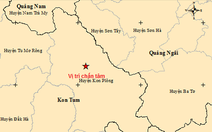 Tối 15-4, liên tiếp 4 trận động đất ở huyện Kon Plông, tỉnh Kon Tum