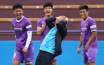 Cầu thủ U23 Việt Nam chuẩn bị cho trận giao hữu với U20 Hàn Quốc