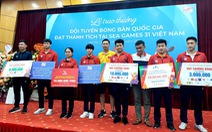 Đội tuyển bóng bàn Việt Nam được thưởng hơn 300 triệu đồng sau SEA Games 31