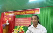 Vụ án 39 năm: Công an Bình Thuận xin lỗi ông Võ Tê