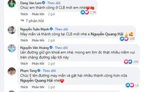 Quang Hải thông báo 'chính thức đặt chân trên con đường mới', nhiều cầu thủ Việt Nam chúc mừng