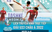 Lịch trực tiếp Giải U23 châu Á 2022 ngày 4-6: Úc, Iran, Iraq, Qatar thi đấu