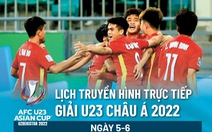 Lịch trực tiếp Giải U23 châu Á 2022: U23 Việt Nam - Hàn Quốc, Thái Lan - Malaysia
