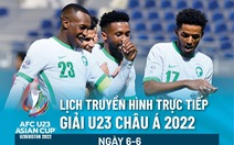 Lịch trực tiếp U23 châu Á 2022: Đại chiến Nhật Bản - Saudi Arabia