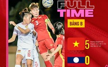 Thắng Lào 5-0, tuyển nữ Việt Nam xếp nhì bảng B