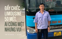 Tài xế xe buýt giúp đẩy limousine giải ách tắc trên cầu Vĩnh Tuy: 'Ai cũng mệt nhưng vui'