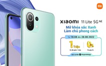 Xiaomi 11 Lite 5G NE phiên bản màu xanh bạc hà tại Thế Giới Di Động