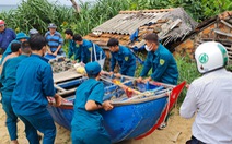 Bộ đội, công an Bình Định khẩn trương giúp dân chống bão Noru