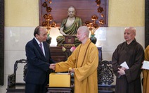 Chủ tịch nước Nguyễn Xuân Phúc thăm, chúc Tết Giáo hội Phật giáo Việt Nam