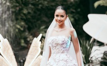 Ngọc Châu diện váy cưới 8 người thực hiện trong 3 tuần của Lê Thanh Hòa